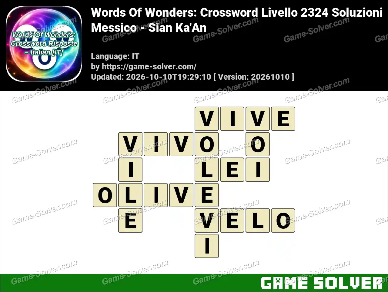 Words Of Wonders: Crossword Livello 2324 Soluzioni – Messico – Sian Ka’An